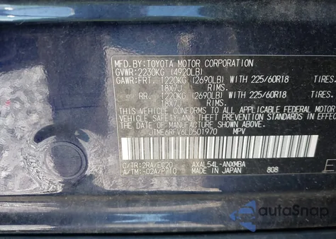 2020 Toyota Rav4 Hybrid Xse from USA, damaged, VIN JTME6RFV6LD501970